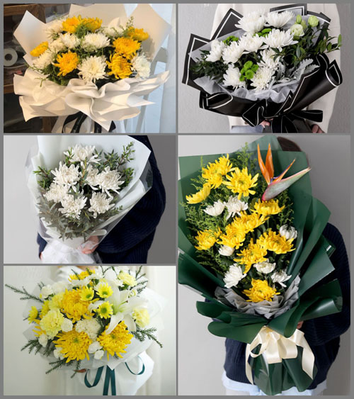 山东青岛平度市明村镇古南古北村白事花束代送